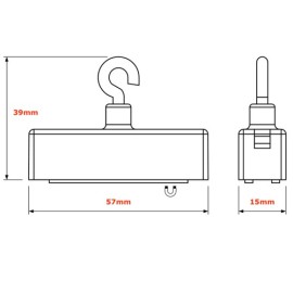 GeckoTeq Systeemplafond Magneet Haak - 11,5kg